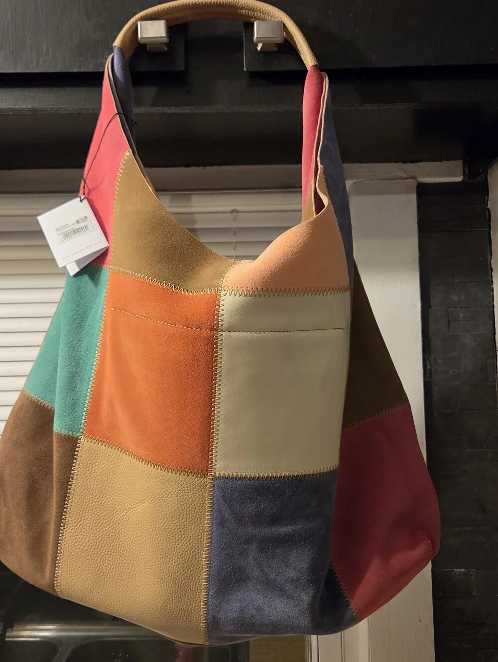 Kurt Geiger NWT Suede Patchwork Hobo Bag & Dustbag